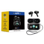 A9 Pro App Ancenc Display Touch Control Bt 5.4 Wireless Earbuds With Zwsvibe App Black