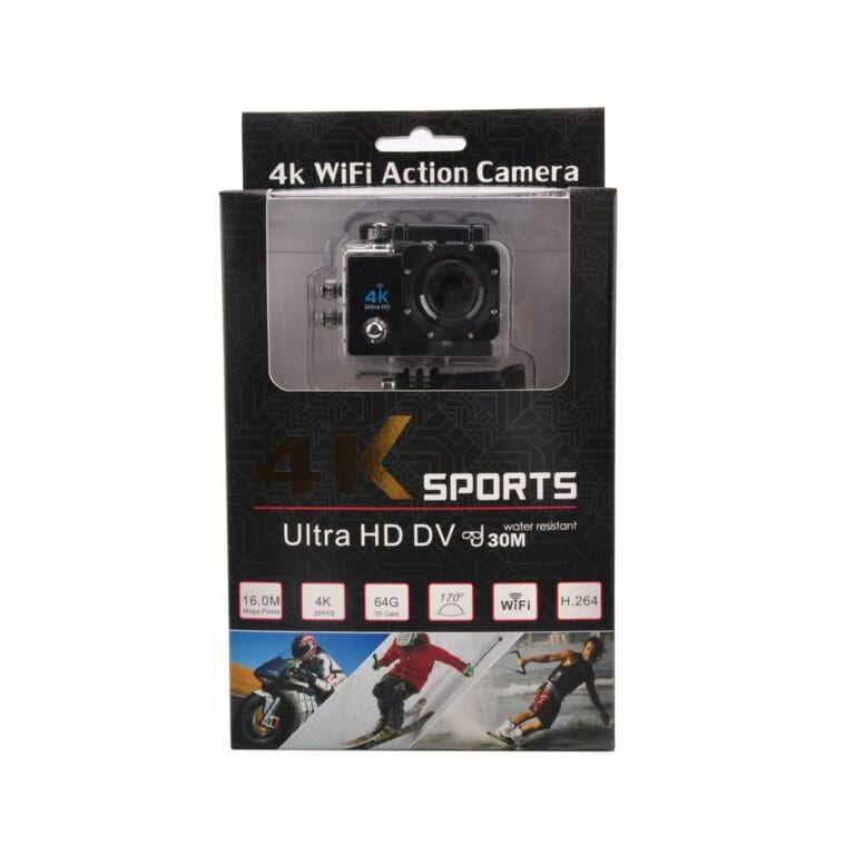 Action Sports Camera WiFi 4K 16MP with Waterproof Case and Mounting Accessories Kit Pakistan