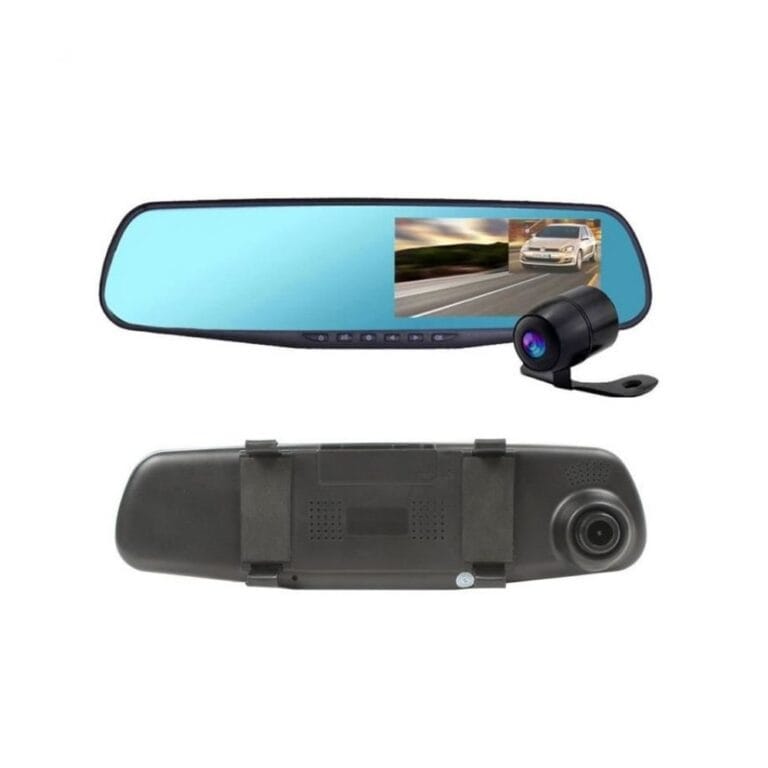 Car DVR Mirror Dual Camera Front and Back 1080p with 4.3 Inch LED Display and G-Sensor Pakistan