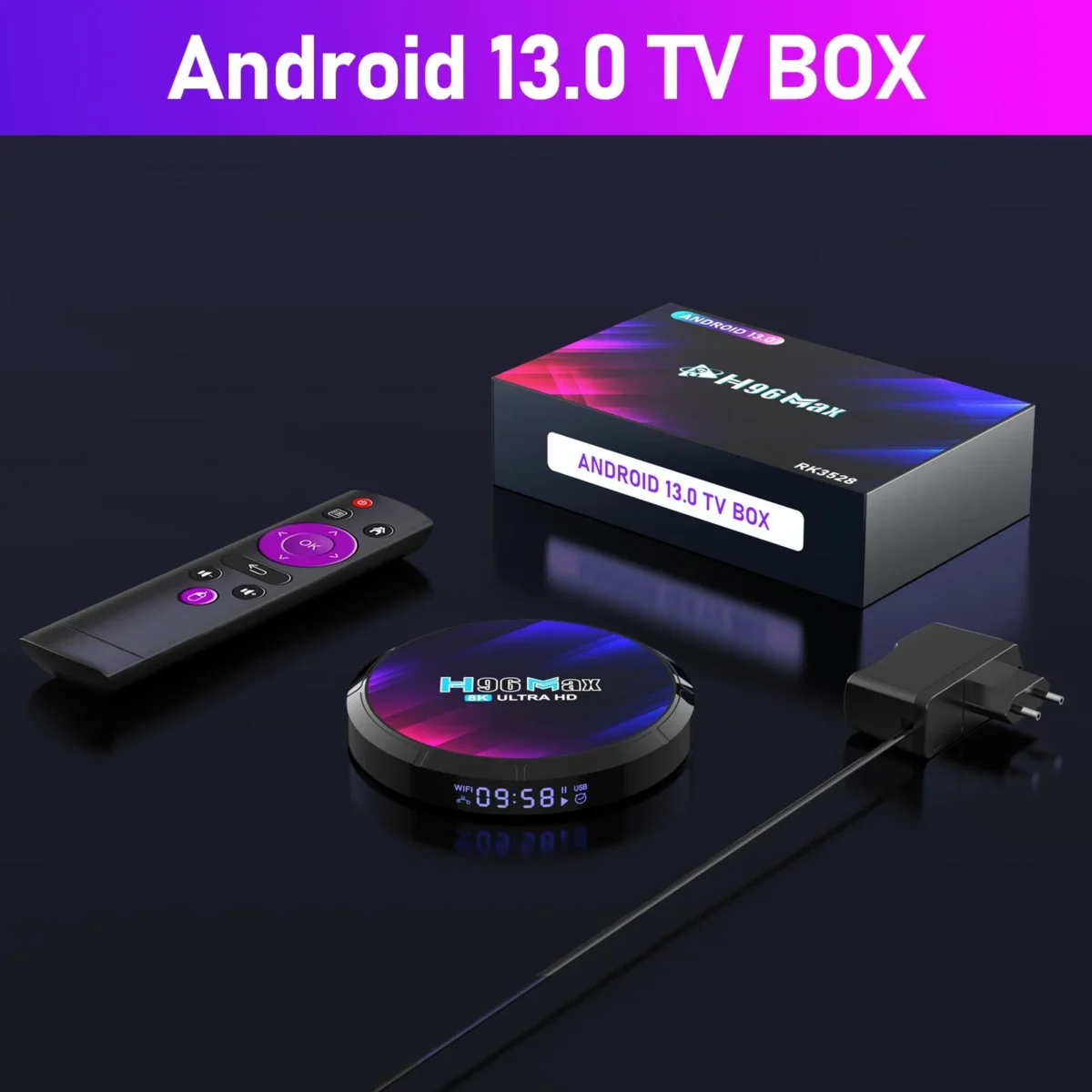 H96 MAX For Led Lcd Android TV 13.0 Version Tv Box 4+64GB - Image 5