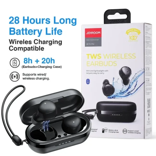 Joyroom TL1 PRO stereo waterproof wireless earphones black