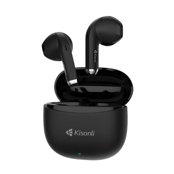 Kisonli TWS F6 Bluetooth Earbuds with Wireless Charging Case & Noise Reduction