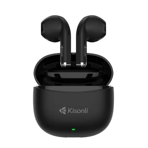 Kisonli TWS F6 Bluetooth Earbuds with Wireless Charging Case and Noise Reduction