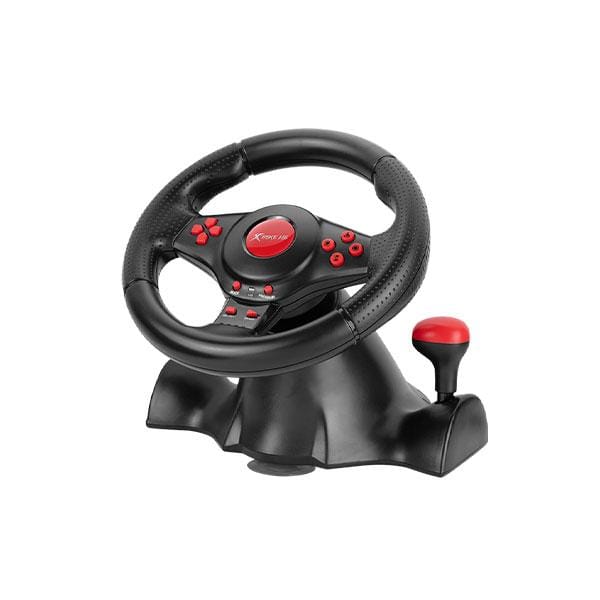XTRIKE ME GP-903 Racing Wheel with Dual Vibration Motors and Ergonomic Rubber Grip for Gaming Pakistan