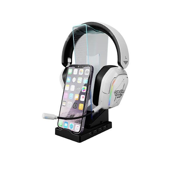 XTRIKE ME HT-09 Gaming Headset and Phone Stand with 4 USB 2.0 Ports and LED Lighting